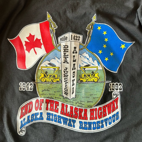 Vintage Alaskan Highway T-Shirt Size L - Picture 3 of 4